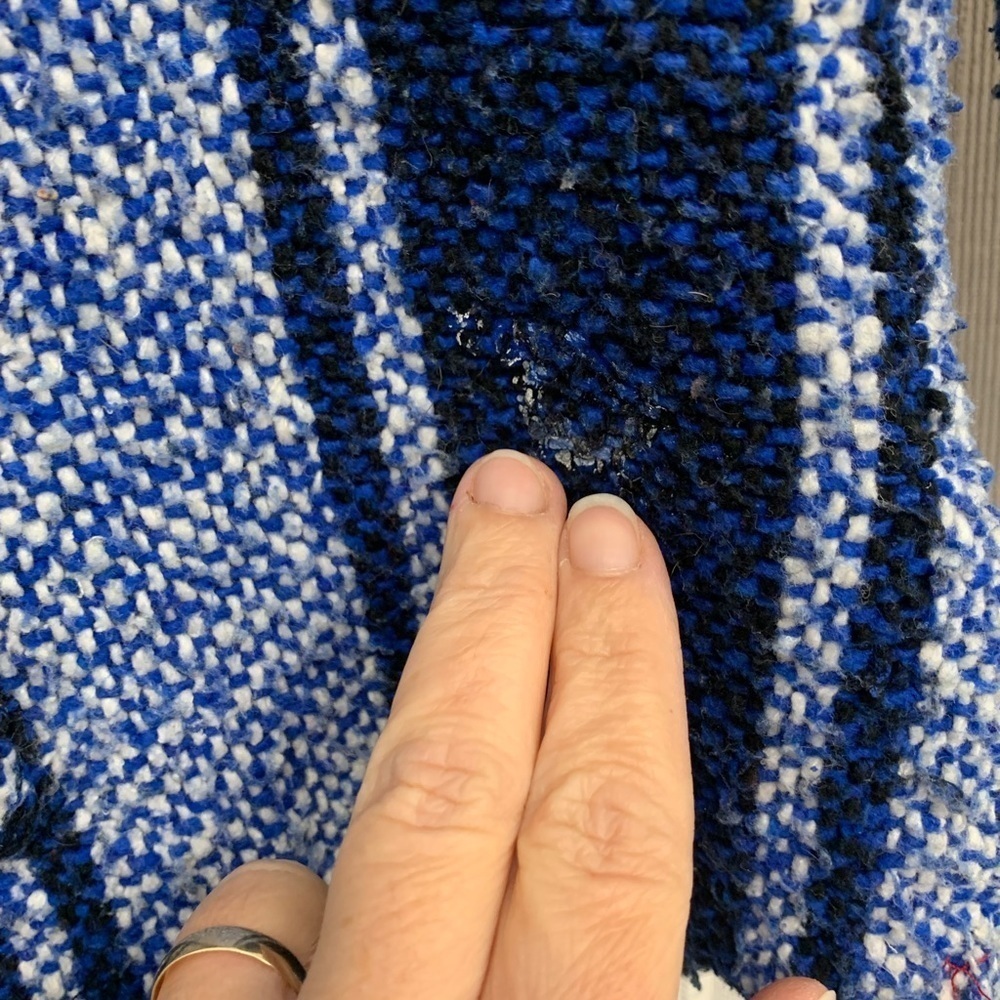 Baja Poncho Hoodie Blue Size L - Picture 5 of 5